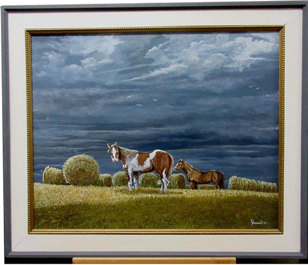 Robert Paananen (1934) - Horses And Hay Bales