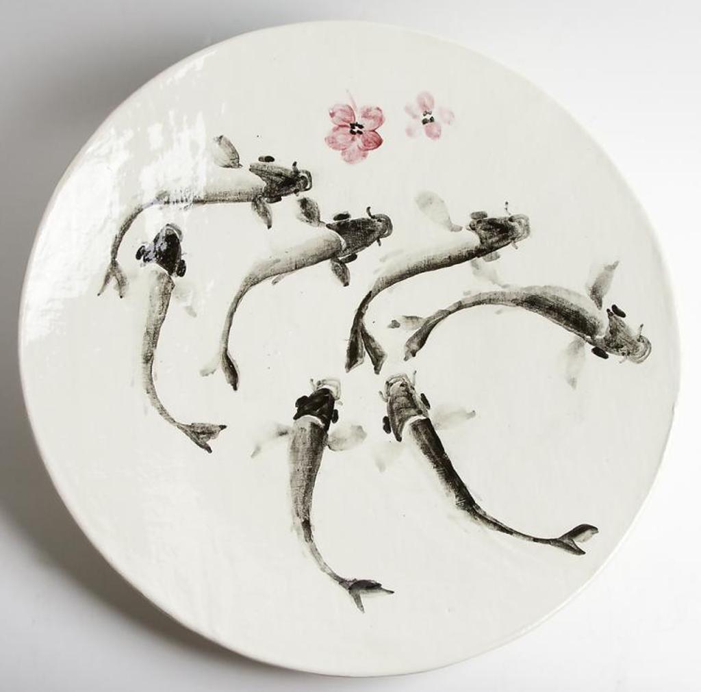 Maria Gakovic (1913-1999) - Untitled - Large Platter With Fish