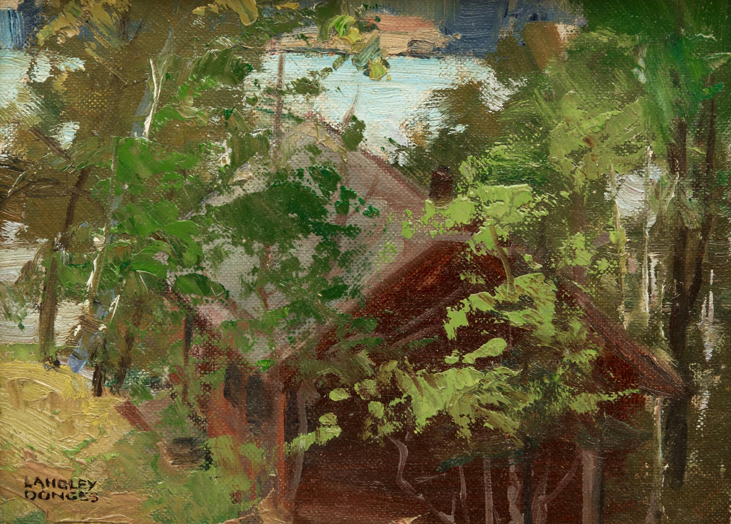 Thomas Langley Donges (1901-1992) - Cottage in the Woods; Forest Sketch