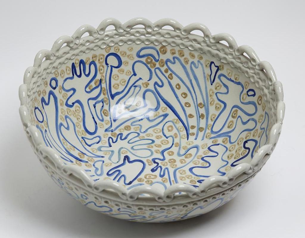 Maria Gakovic (1913-1999) - Untitled- Large Glazed Bowl with Filigree Edge