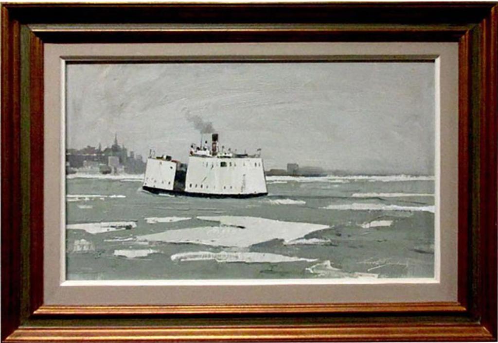 George Lorne Holland Bouchard (1913-1978) - Bateau De Passage Quebec-Levis