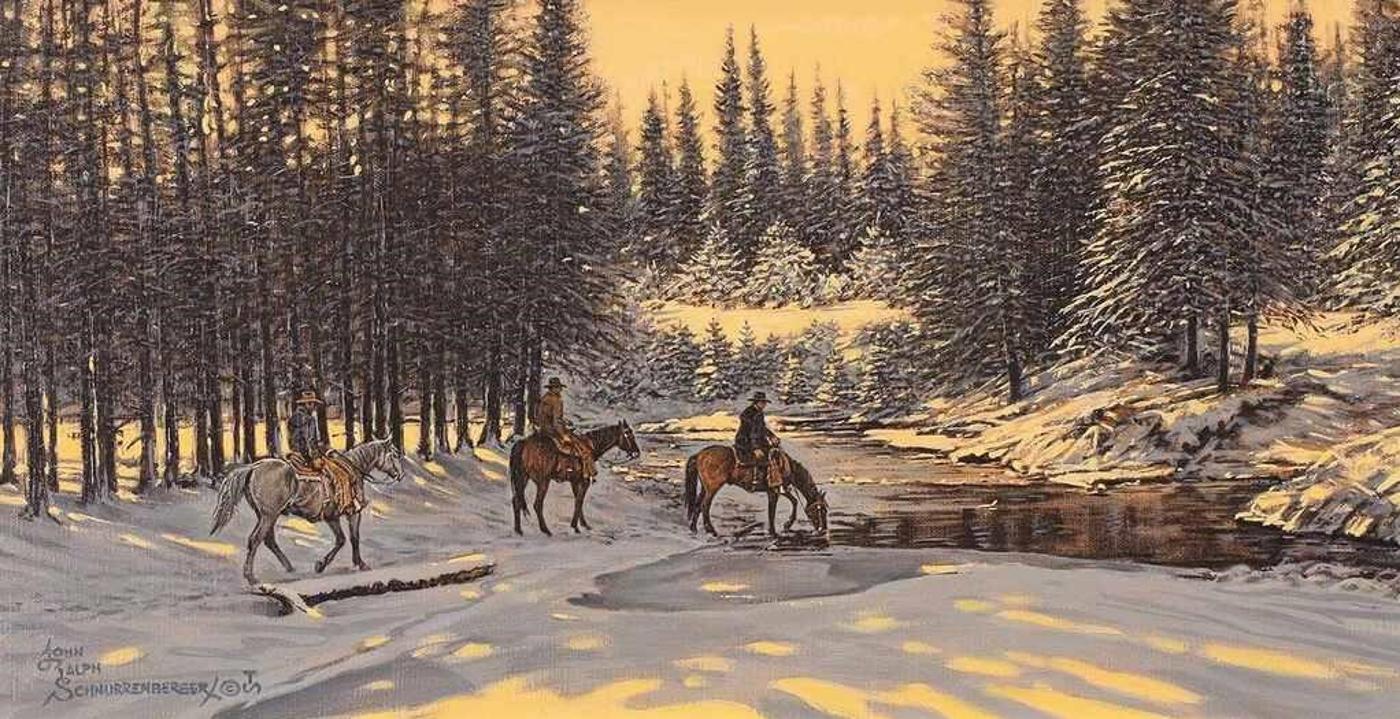 John Ralph Schnurrenberger (1941) - Salmon River Crossing; 1995