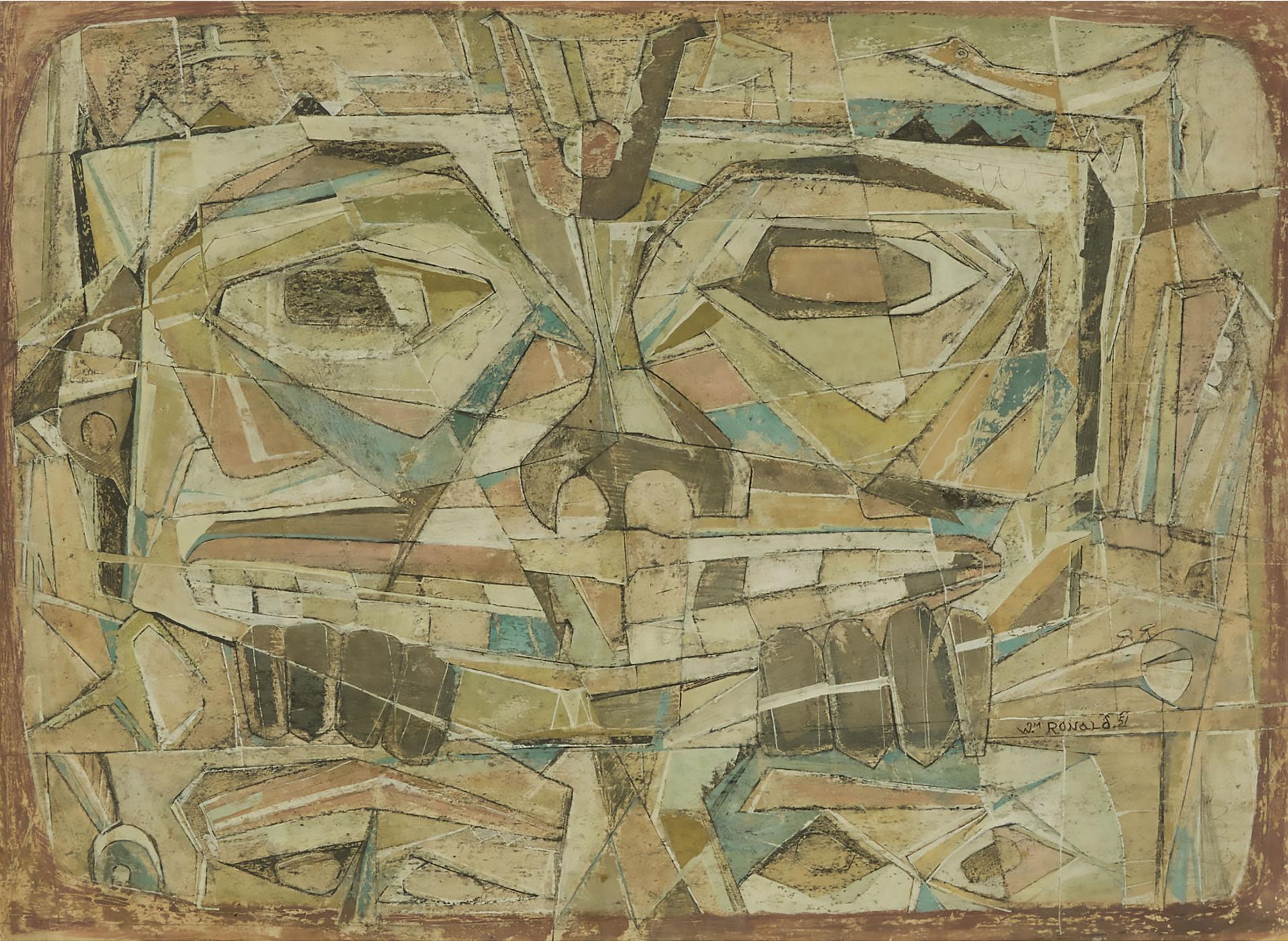 Willam Smith Ronald (1926-1998) - Untitled Totemic Figure, 1951 [wrai.1951.0025]