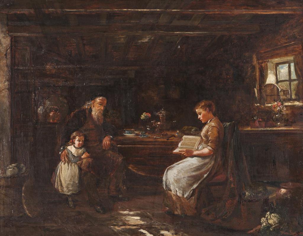Kate Gray (1848-1892) - Family in an Interior