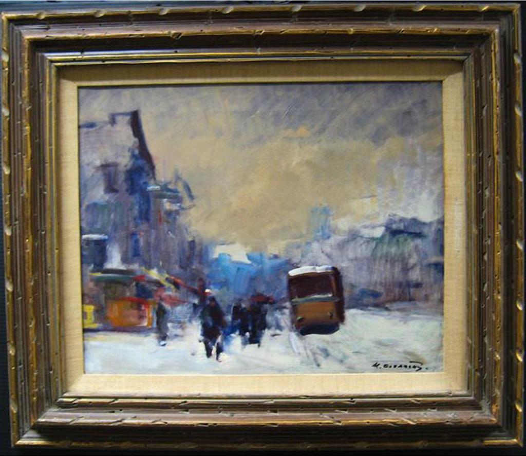 Klement Olsansky (1909-1963) - Winter Street Scene