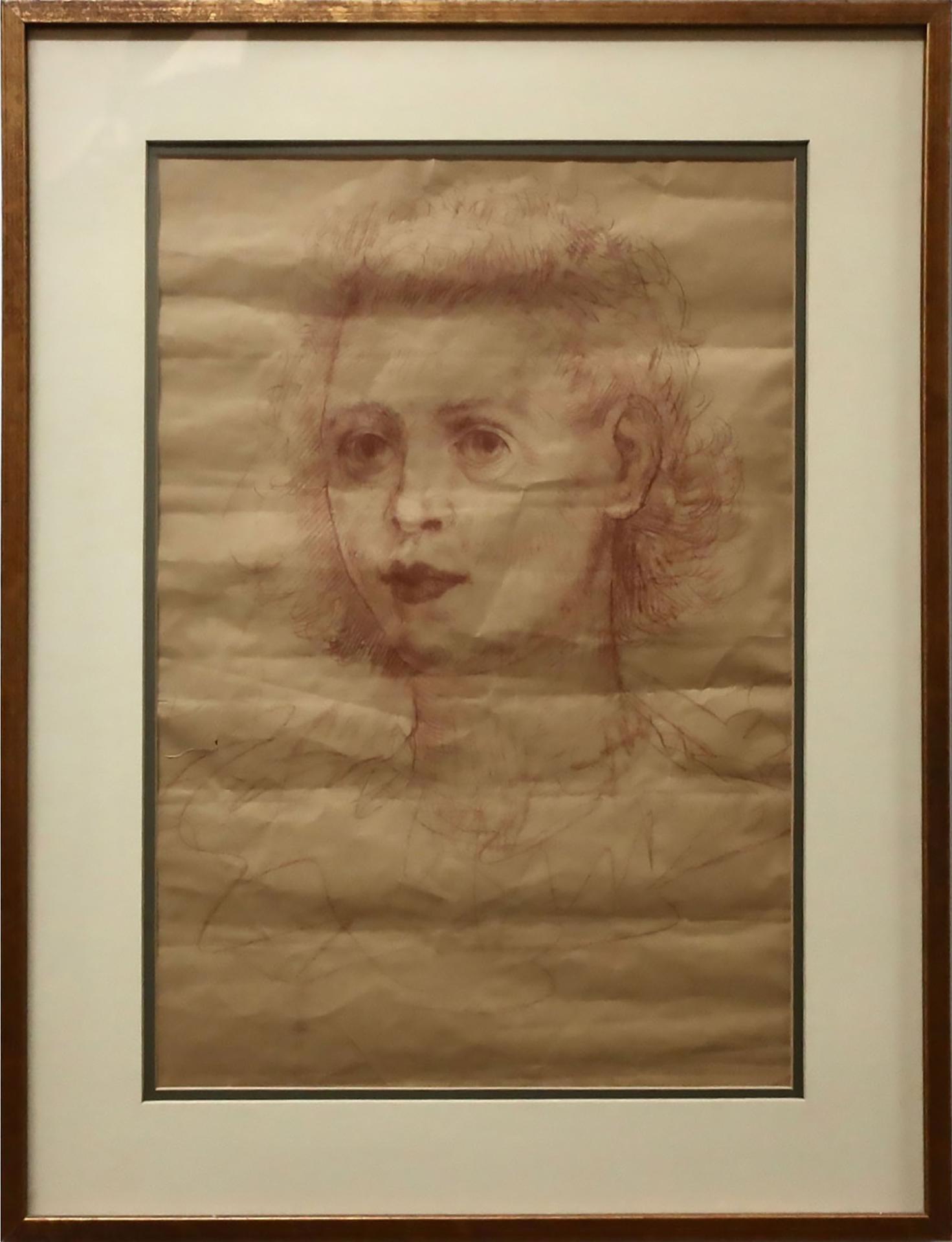 Miller Gore Brittain (1912-1968) - Untitled (Head Portrait Of A Lady)