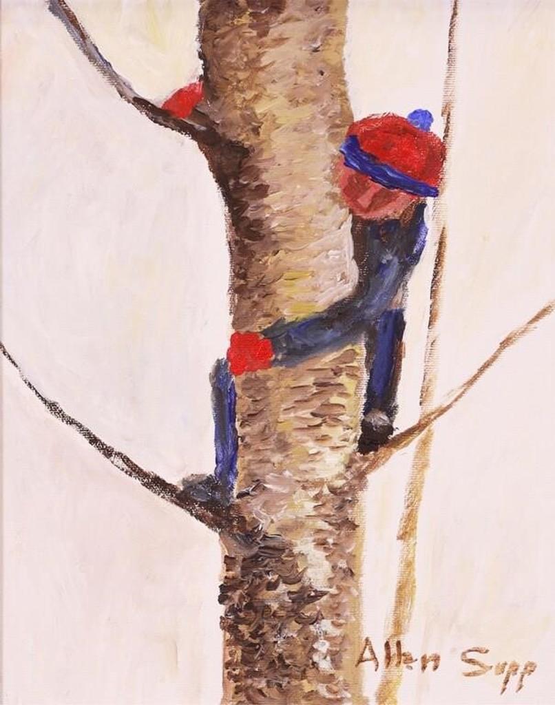 Allen Fredrick Sapp (1929-2015) - Boy Climbing A Tree