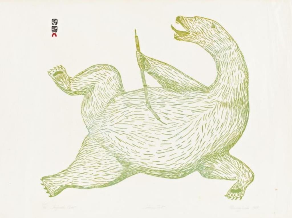 Kananginak Pootoogook (1935-2010) - Injured Bear