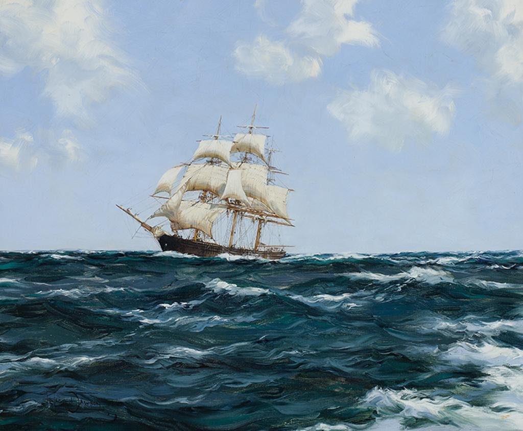Montague J. Dawson (1895-1973) - Rolling Seas, Clipper Ship Oracle