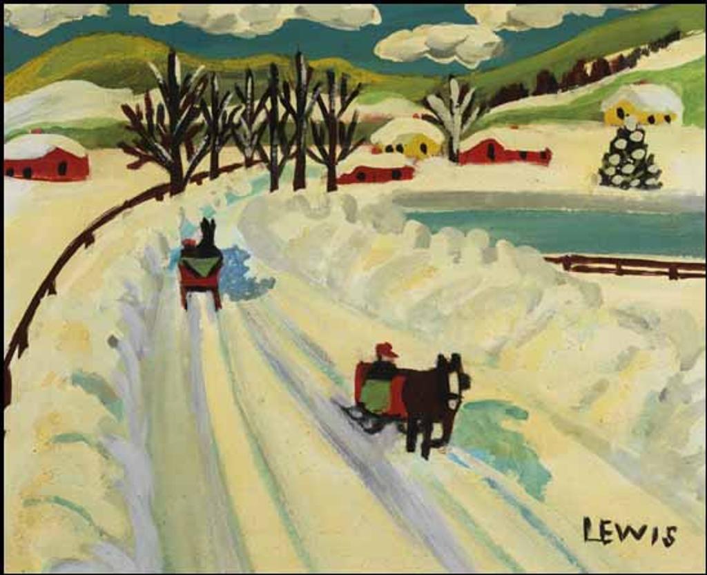 Maud Kathleen Lewis (1903-1970) - Sleighs in Winter