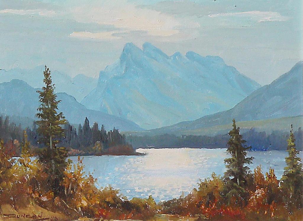 Duncan Mackinnon Crockford (1922-1991) - Vermilion Lakes, West Of Banff, Alberta; 1986 Oil On Board