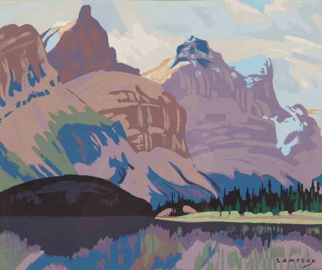 Joseph Ernest Sampson (1887-1946) - Maligne Lake