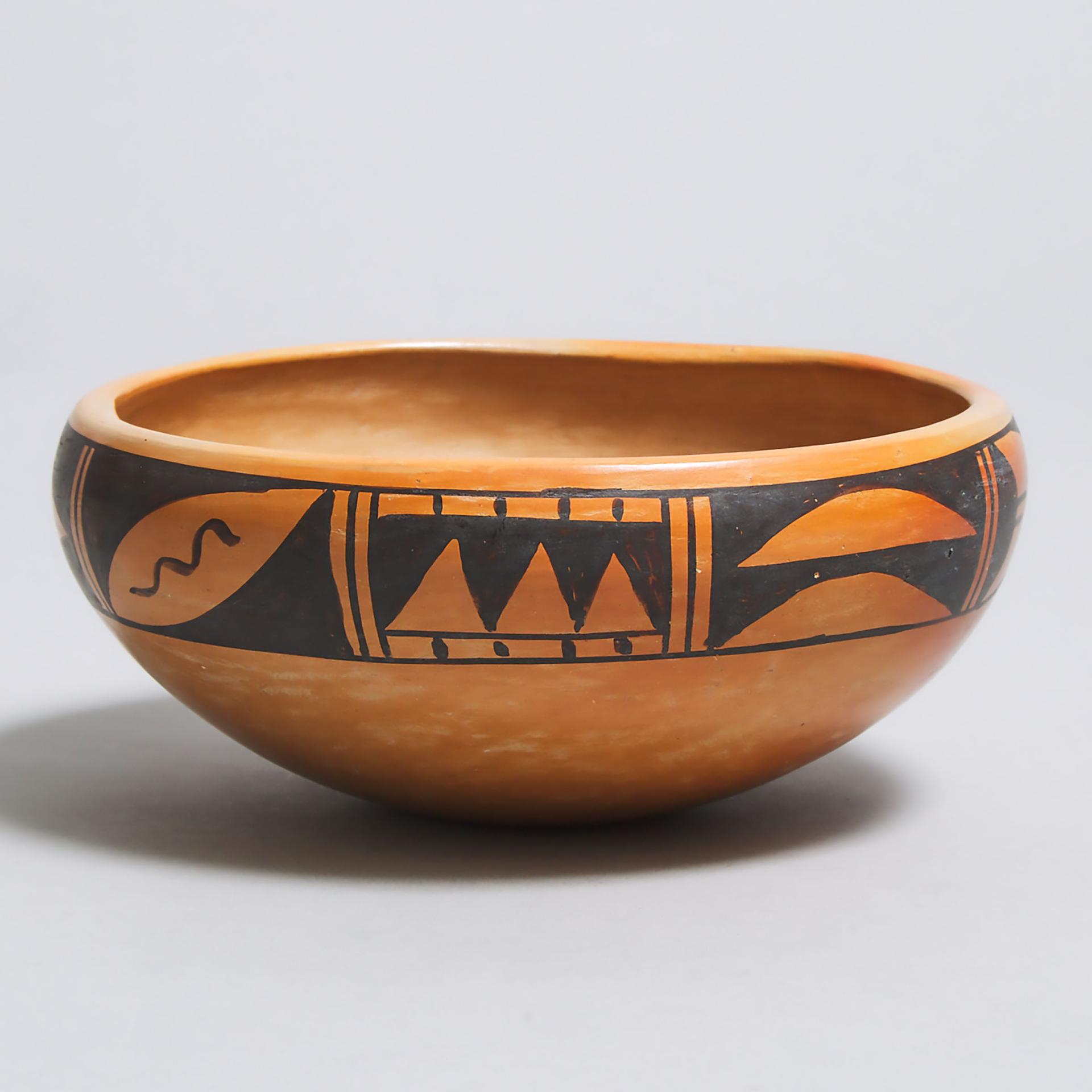 Frieda Poleahla (1930-1995) - Hopi Pueblo Red Ware Pottery Bowl, New Mexico, 1970
