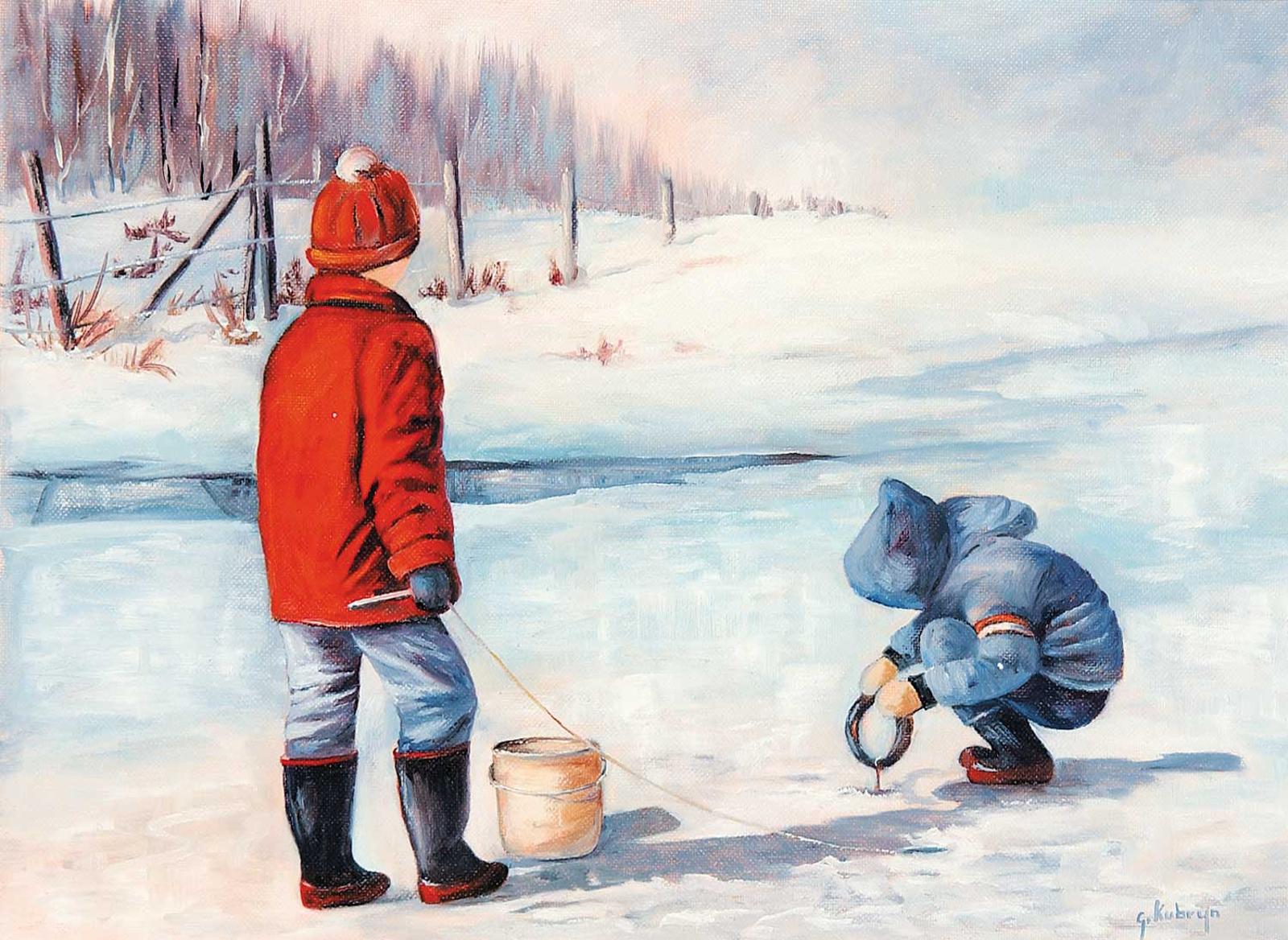 Genevieve Susan Kubryn - Untitled - Children Fishing
