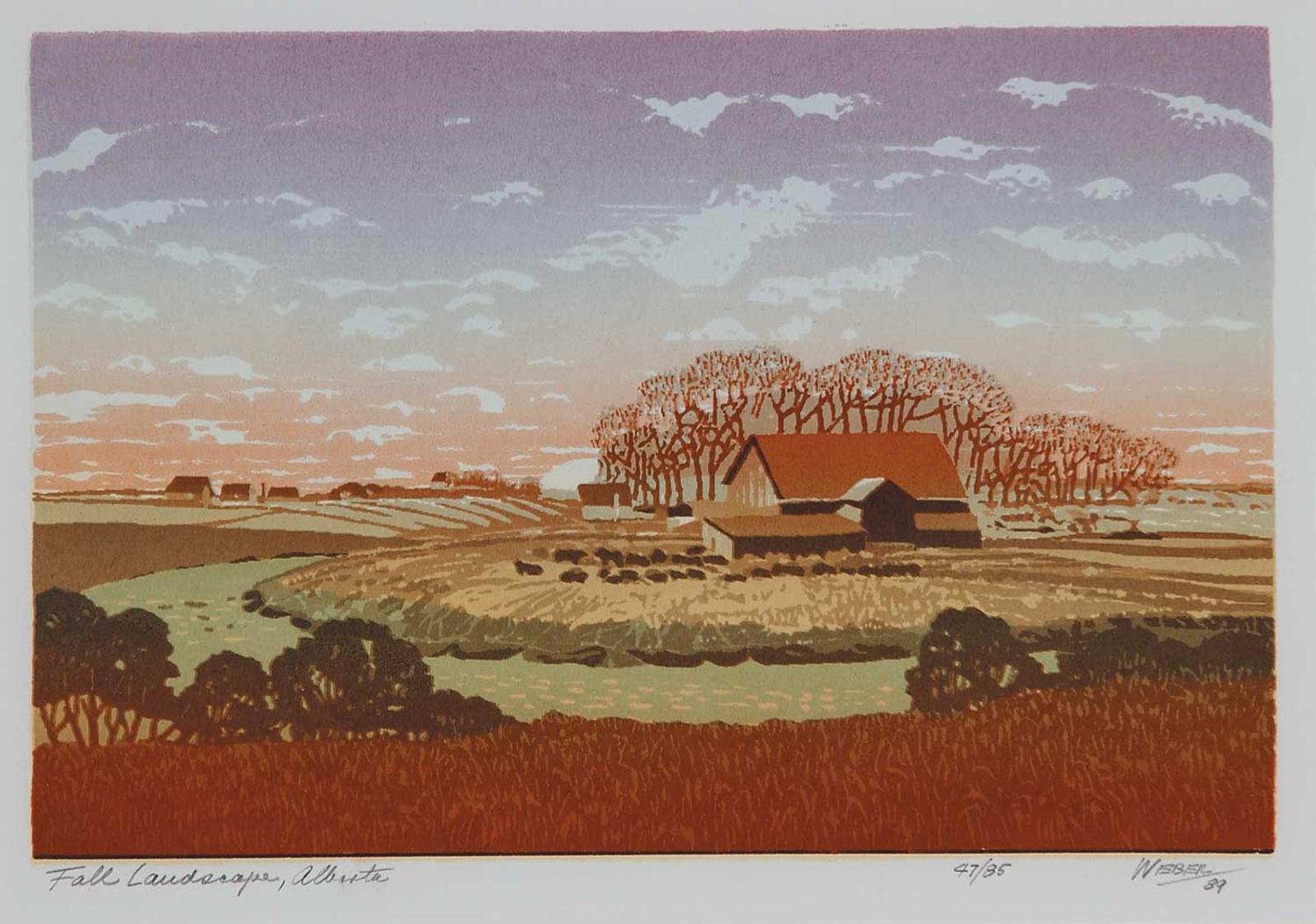 George Weber (1907-2002) - Fall Landscape, Alberta  #47/85