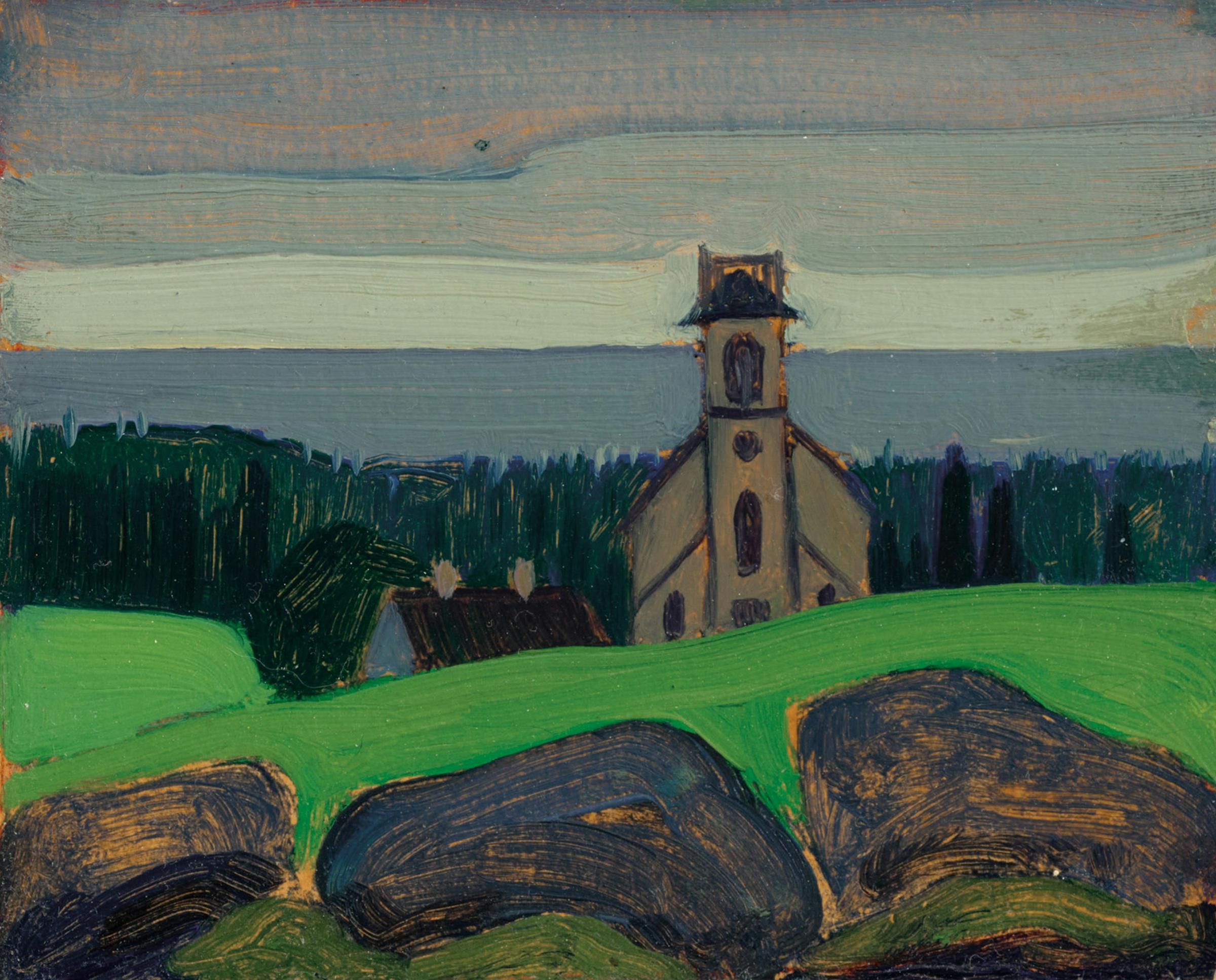 James Edward Hervey (J.E.H.) MacDonald (1873-1932) - Church by the Sea, N.S., 1922