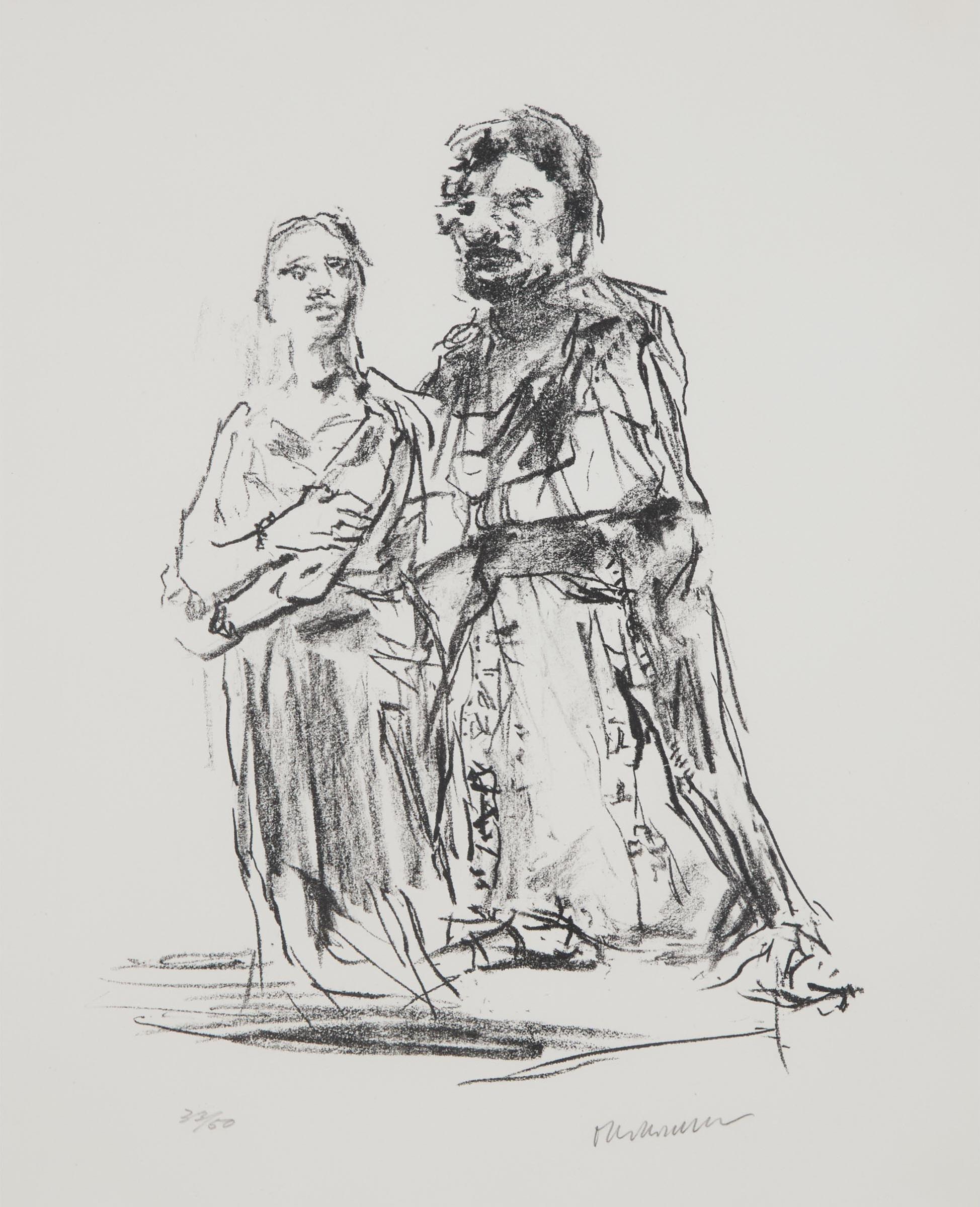 Oskar Kokoschka (1886-1980) - Another Parting, Plate 42 From The Odyssey, 1964-65