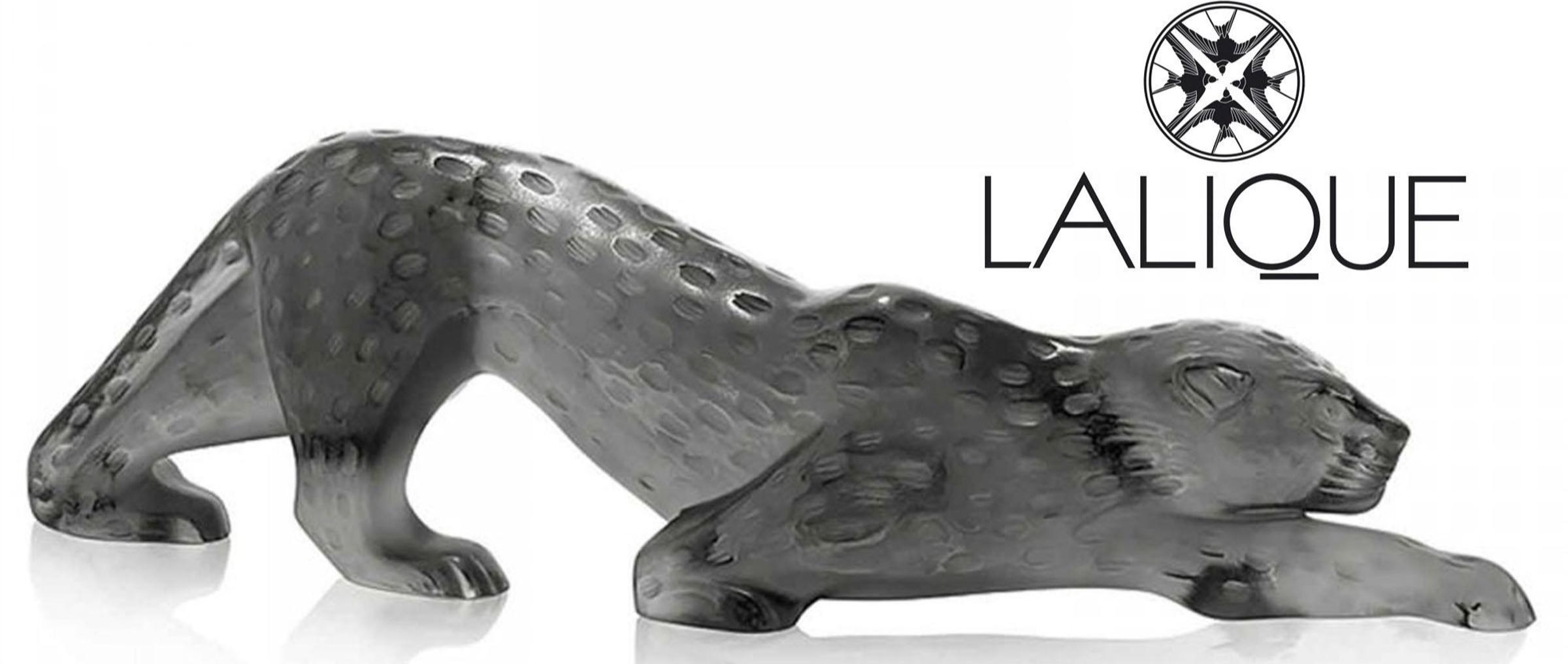 Panthère Zeila Lalique - en cristal noir