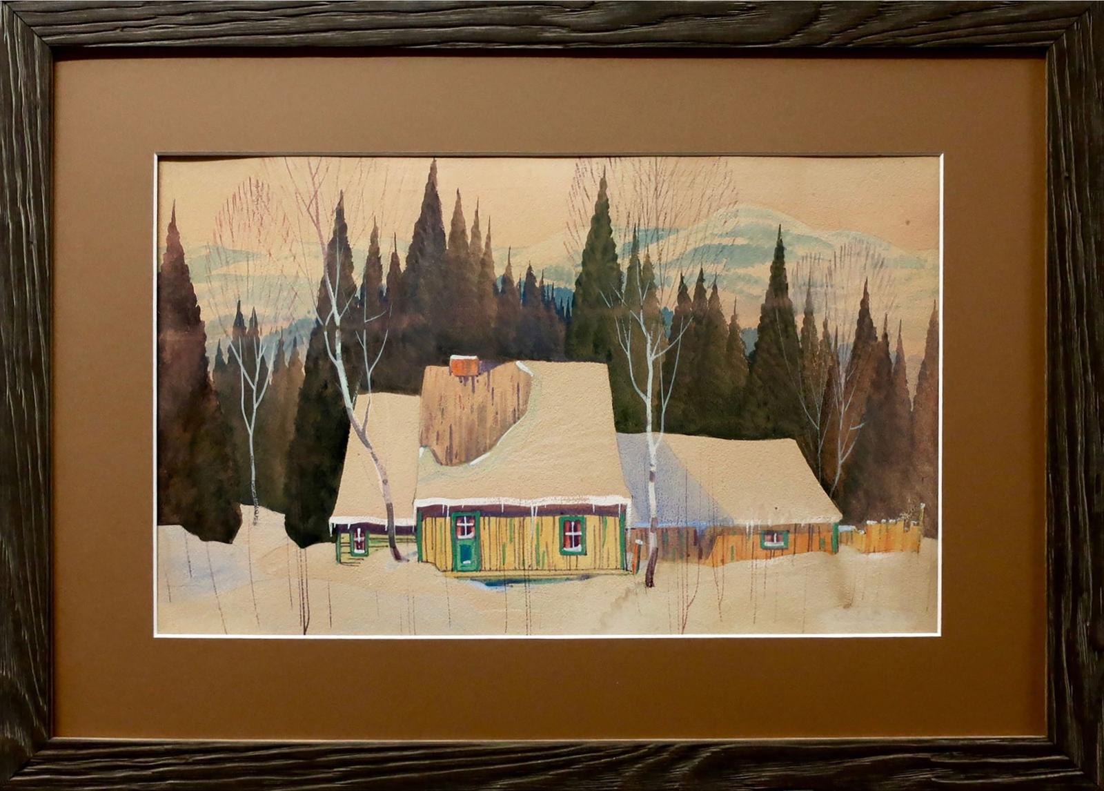 Graham Norble Norwell (1901-1967) - Snow Covered Cottage - Laurentians