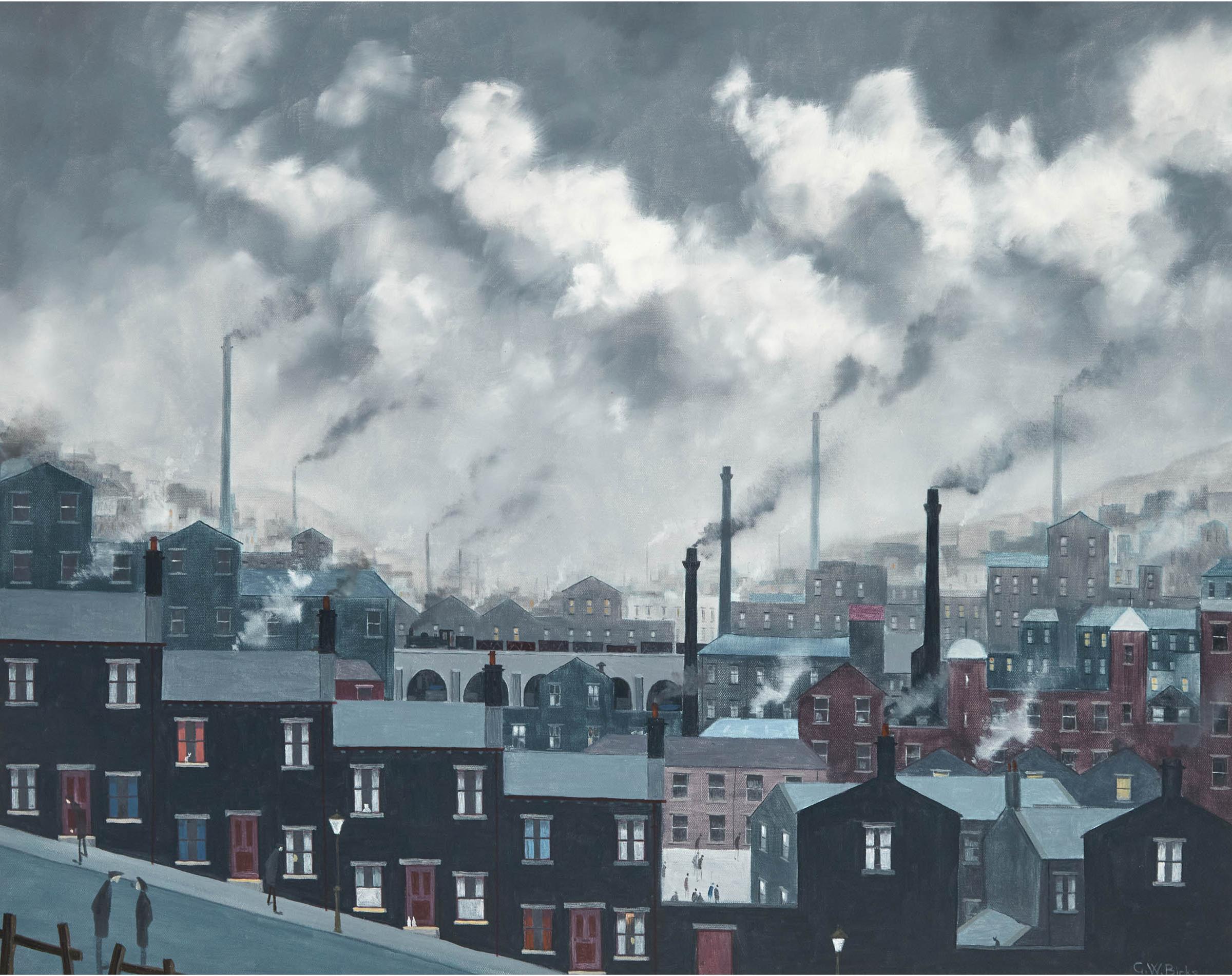 Geoffrey Woolsey Birks - Untitled (Industrial Cityscape)