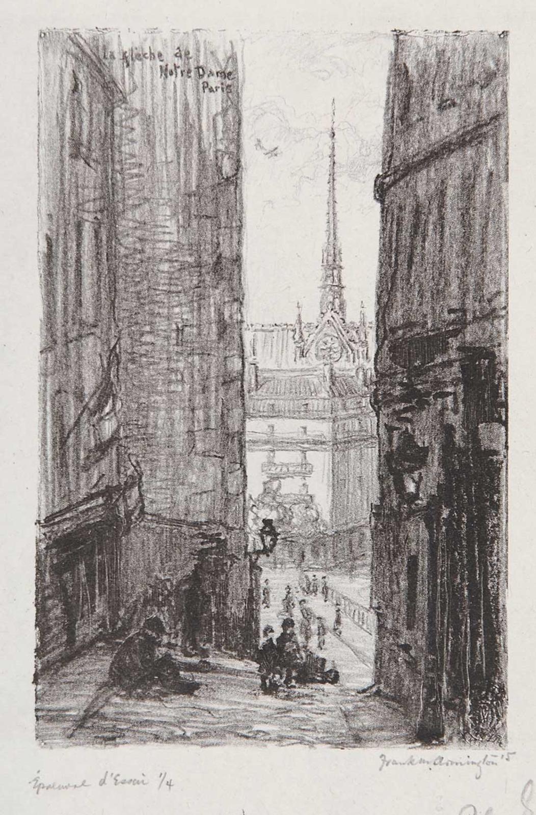 Franklin Milton Armington (1876-1941) - La Fleche de Notre Dame, Paris #1/4 2nd state