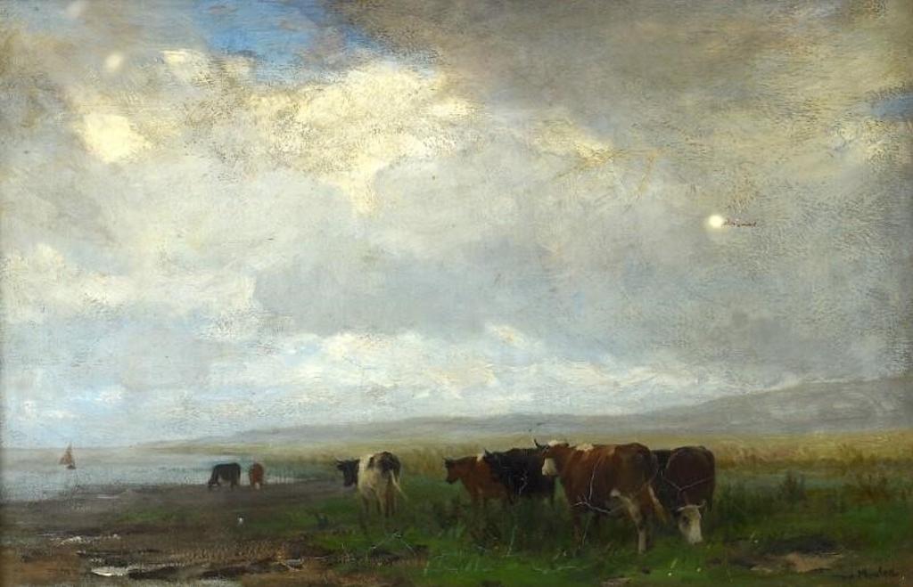 Francois Pieter ter Meulen (1843-1927) - Landscape with Cattle
