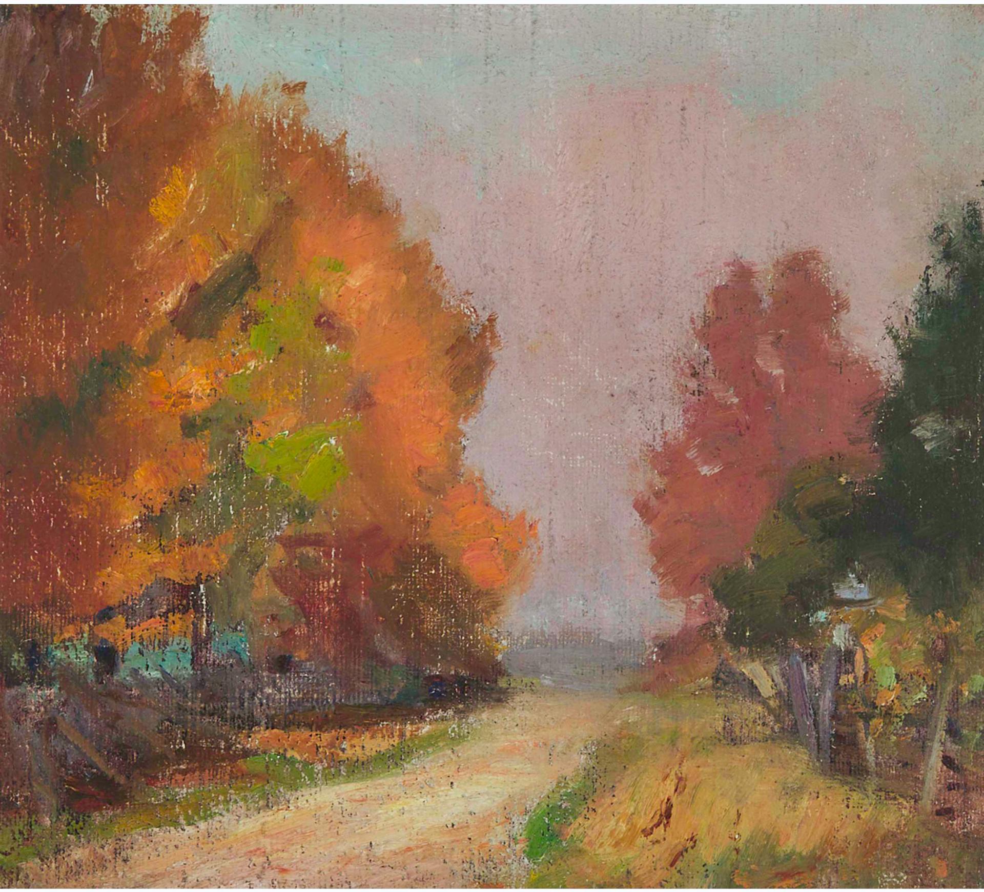 John William (J.W.) Beatty (1869-1941) - Country Lane, Autumn