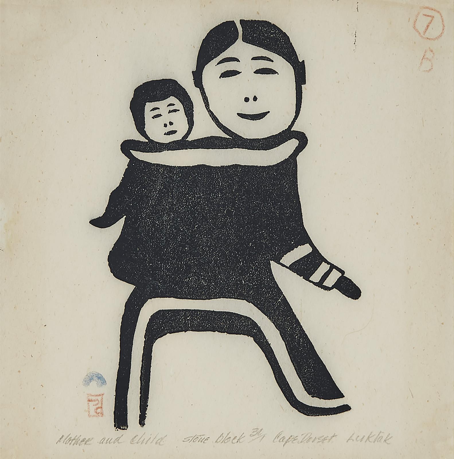 Lukta Qiatsuk (1928-2004) - Mother And Child