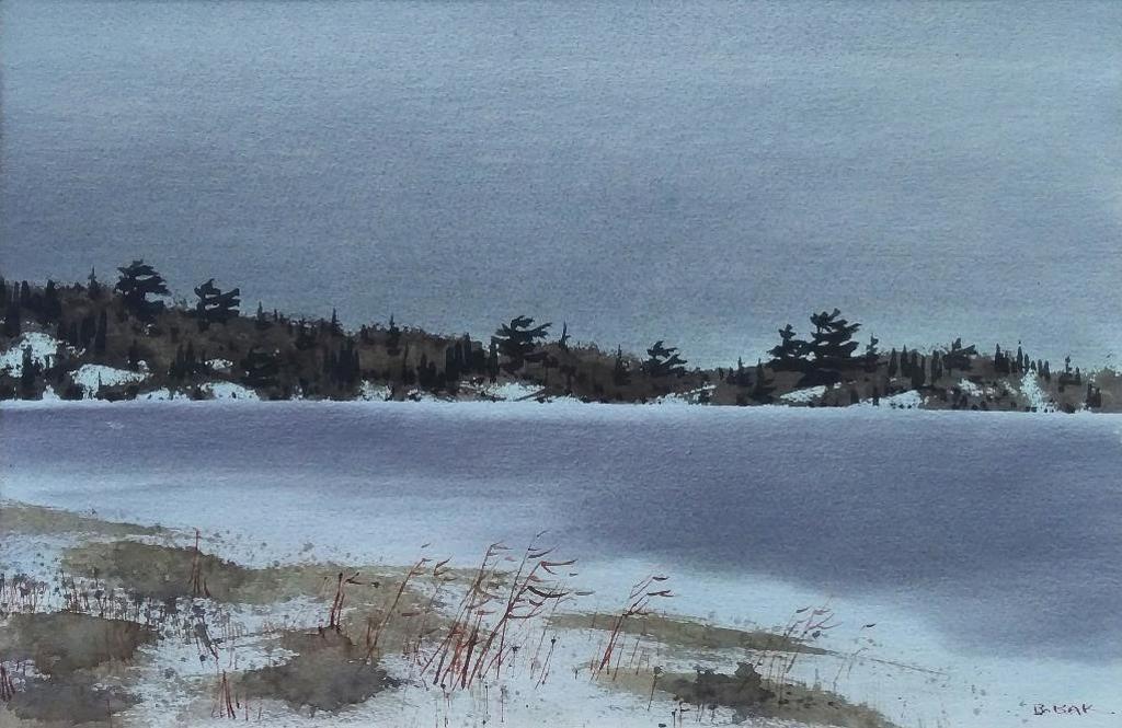 Bruno Joseph Bobak (1923-2012) - Winter Beach, Longs Creek, New Brunswick, 1985