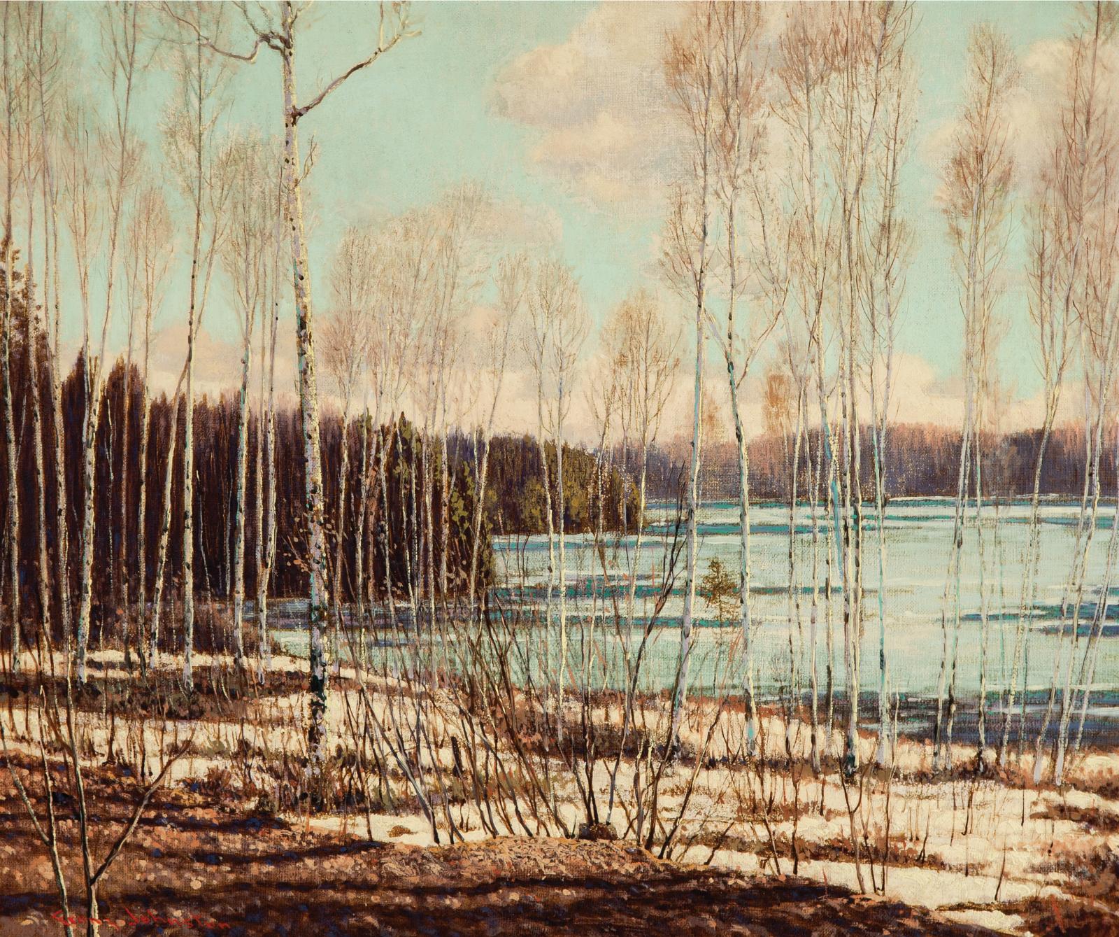 Frank (Franz) Hans Johnston (1888-1949) - Spring Ice On Magnet Lake