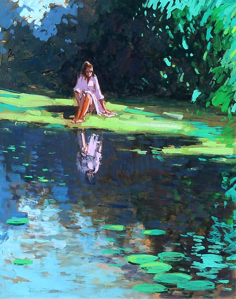Andre Bertounesque (1937-2005) - By The Pond