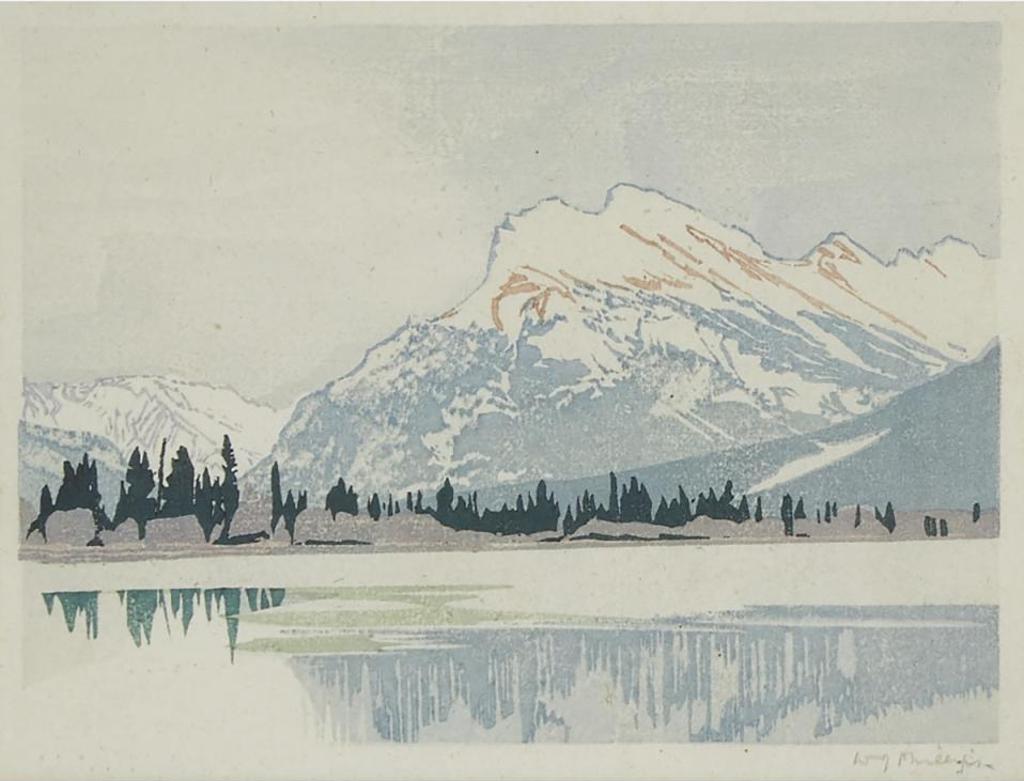 Walter Joseph (W.J.) Phillips (1884-1963) - Mount Rundle, Winter, Banff National Park