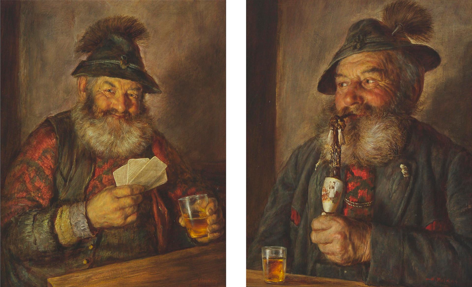 Hrvoj Melkus - Playing Cards;  Smoking A Pipe