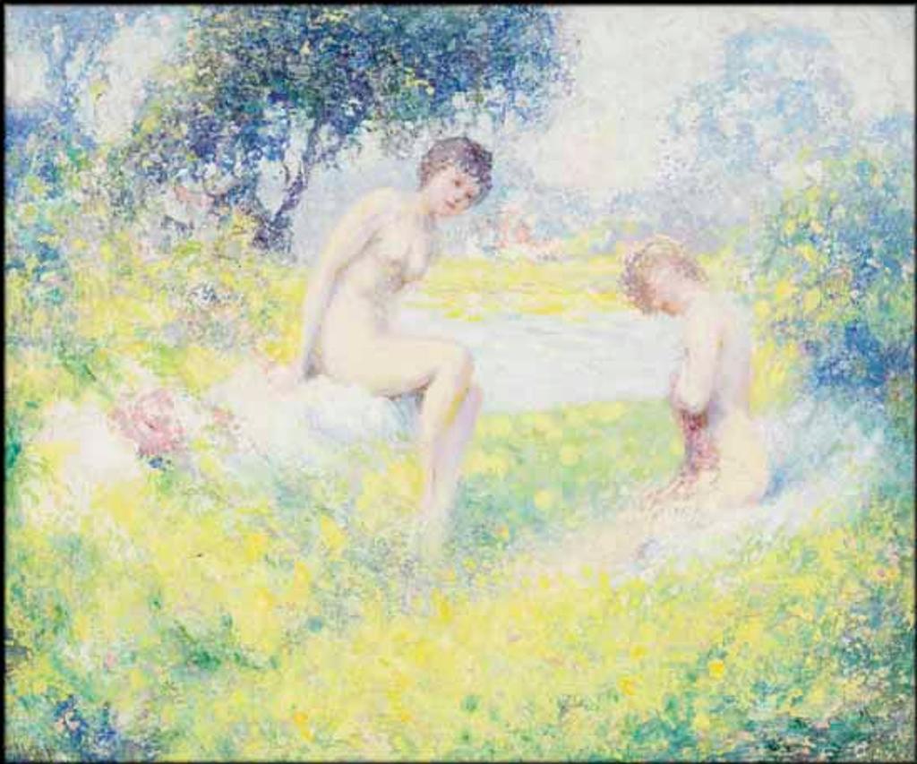 William Henry Clapp (1879-1954) - Two Nudes in a Landscape