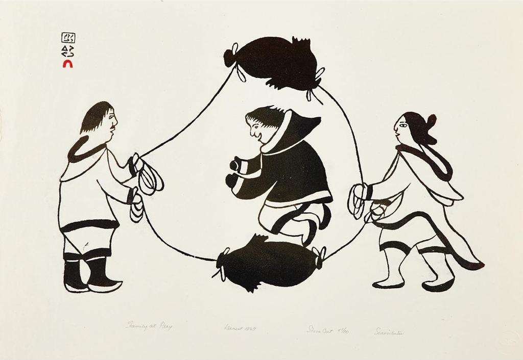 Sorosiluto Ashoona (1941) - Family At Play
