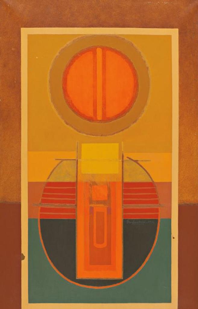 Ob Praklash Sharma (1932) - Composition with Circle Forms