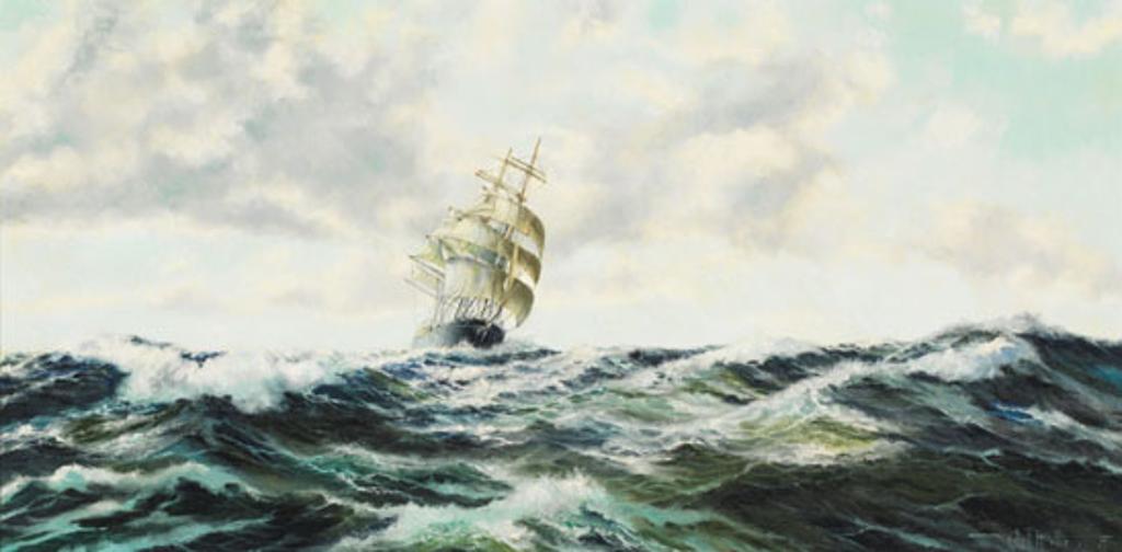 Robert McVittie (1935-2002) - Ship in Stormy Seas