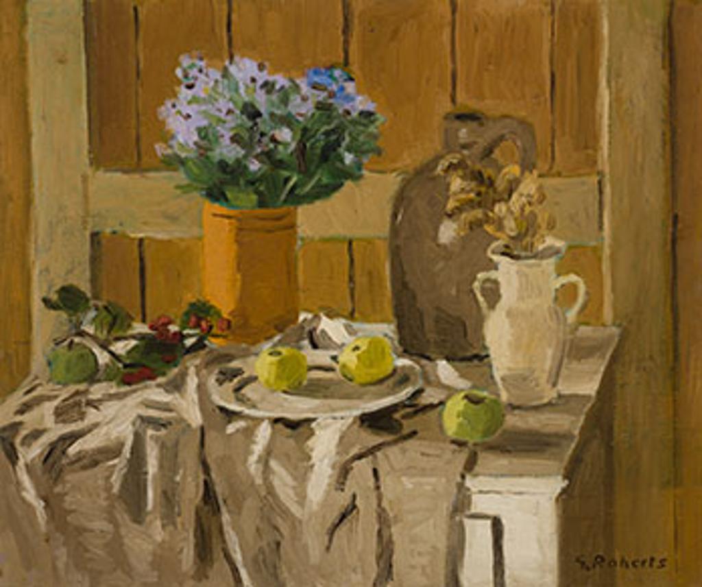 William Goodridge Roberts (1921-2001) - Still Life with Cider Jug and Violets / Still Life with Flowers (verso)