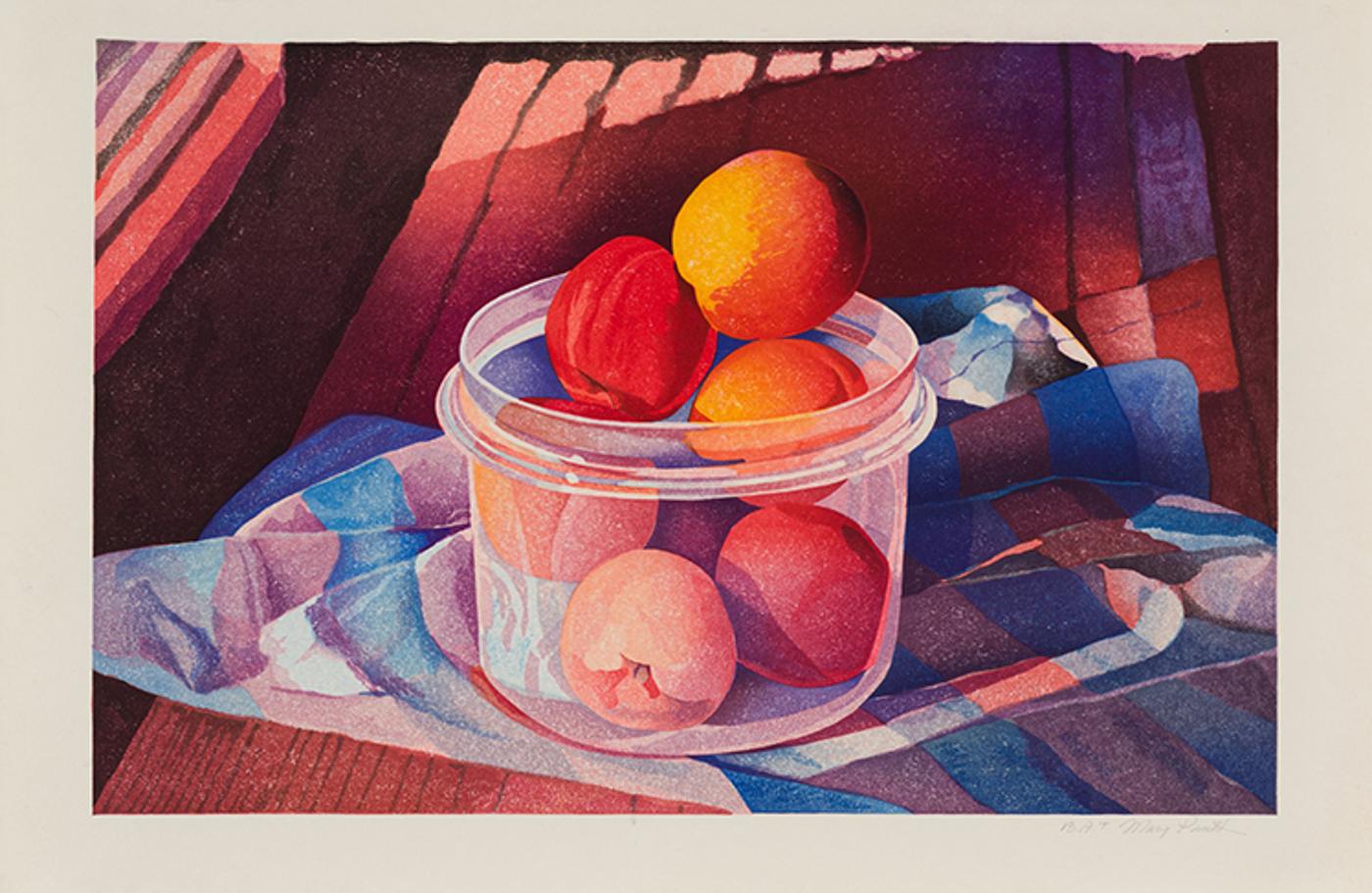 Mary Frances West Pratt (1935-2018) - Peaches in a Plastic Pot