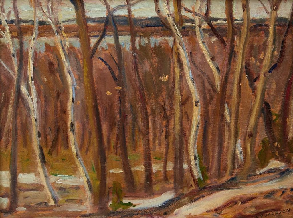 Alexander Young (A. Y.) Jackson (1882-1974) - Birches in Spring (River)