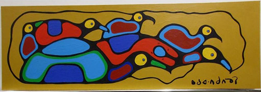Norval H. Morrisseau (1931-2007) - Untitled (Swimming Birds)