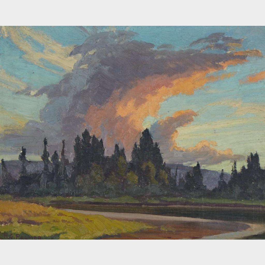 Herbert Sidney Palmer (1881-1970) - Sunset On Emma Lake, Sask.