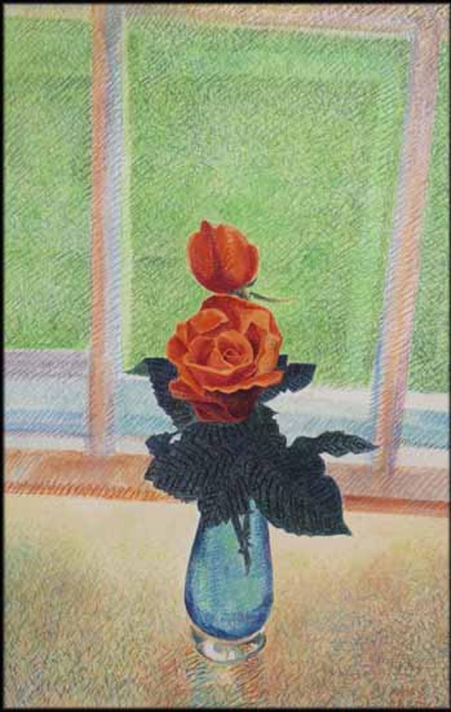 Mary Frances West Pratt (1935-2018) - Two Roses on a Windowsill
