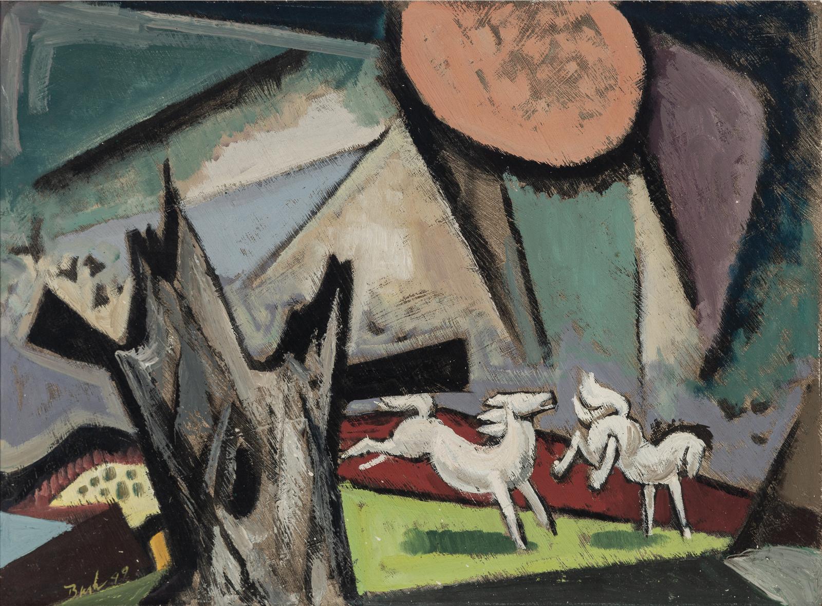 Jack Hamilton Bush (1909-1977) - White Horses, 1949