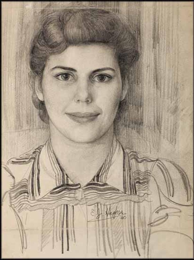 Edward John (E. J.) Hughes (1913-2007) - Portrait of Joan Elise Cummins