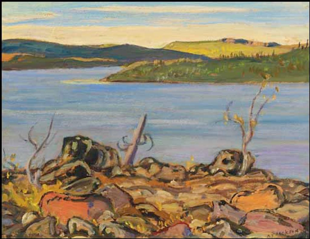 Alexander Young (A. Y.) Jackson (1882-1974) - Evening, Great Bear Lake / Rolling Hills (verso)