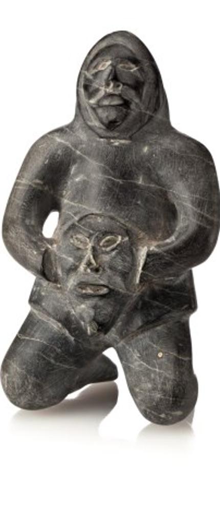 Pauloosie Enuaraq (1911-1977) - Clyde River, Man Holding Spirit Face, ca. 1966-67