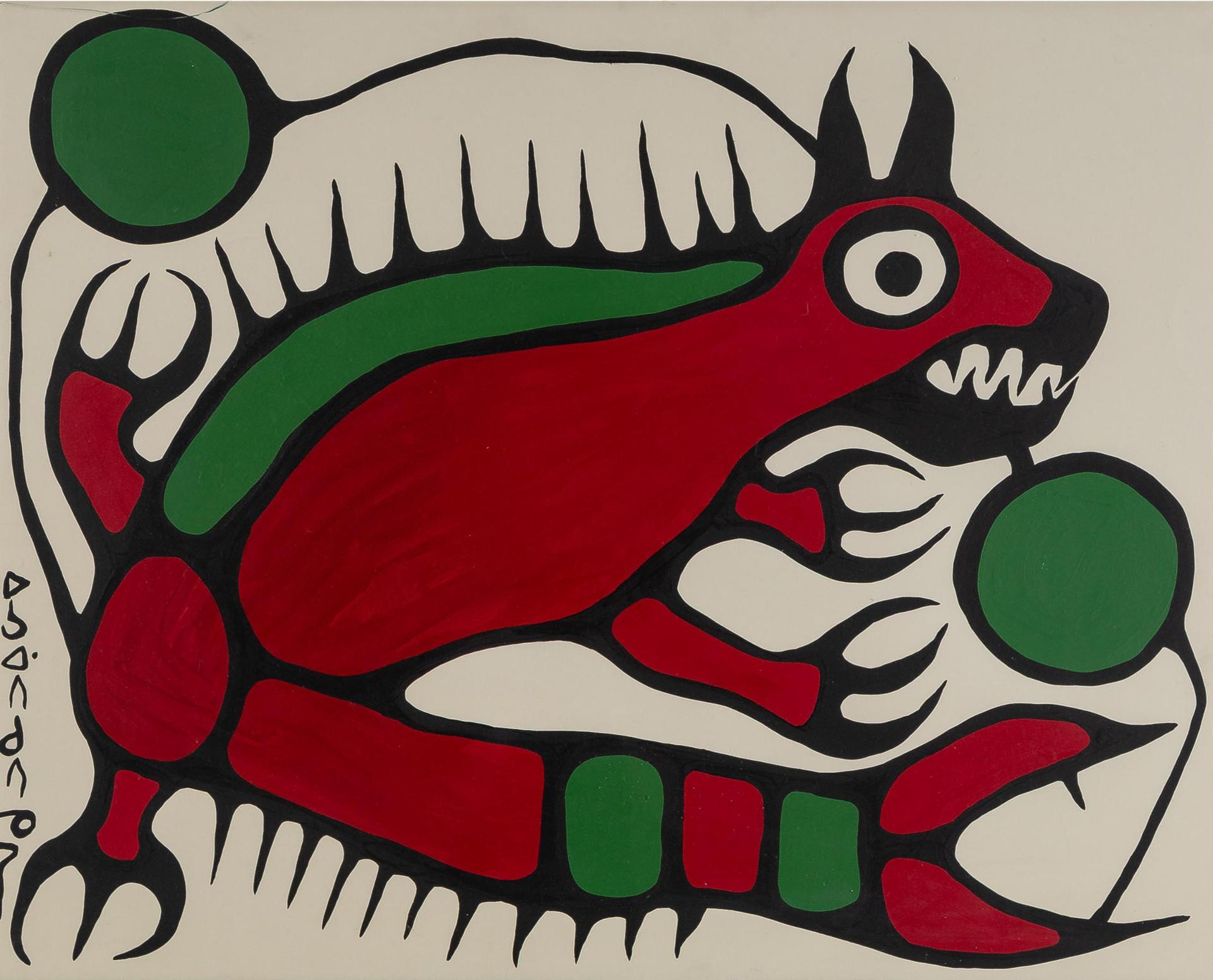 Norval H. Morrisseau (1931-2007) - Mishipeshu (The Great Lynx)