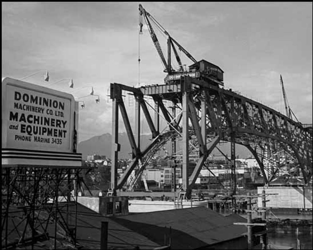 Karl Huber (1898-1985) - Building Vancouver Series: Granville Street Bridge Under Construction #1