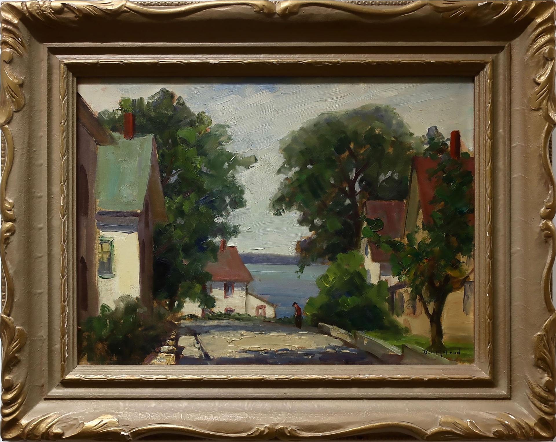Donald Ivan Mcleod (1886-1967) - Untitled (Lakeside Houses)